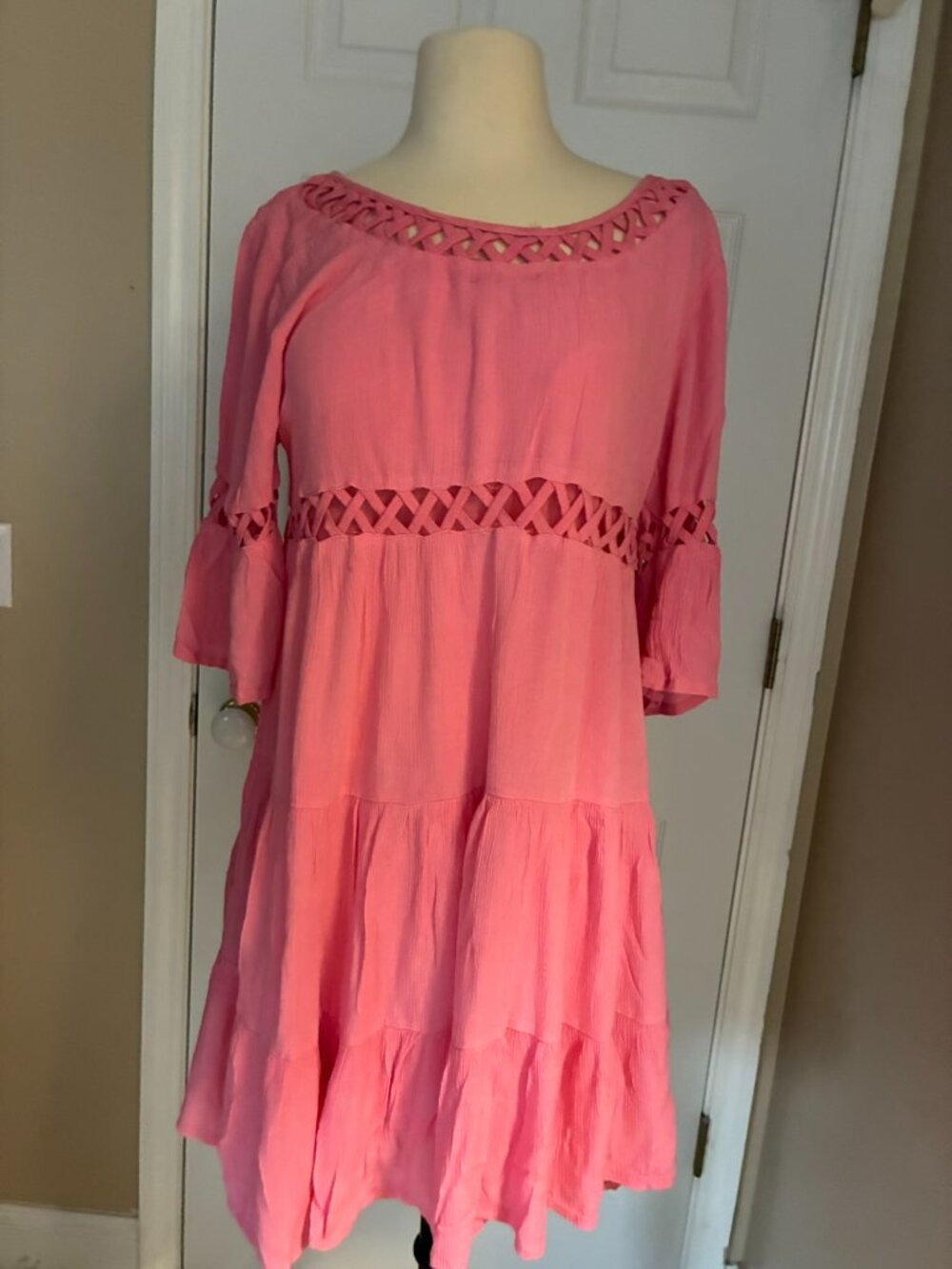 Coral LIght Weight Airy Dress Size S/M